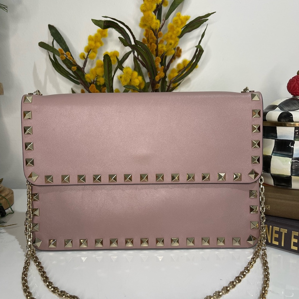 Auth VALENTINO Garavani Shoulder Bag Pink Leather 1731451 - Picture 1 of 16